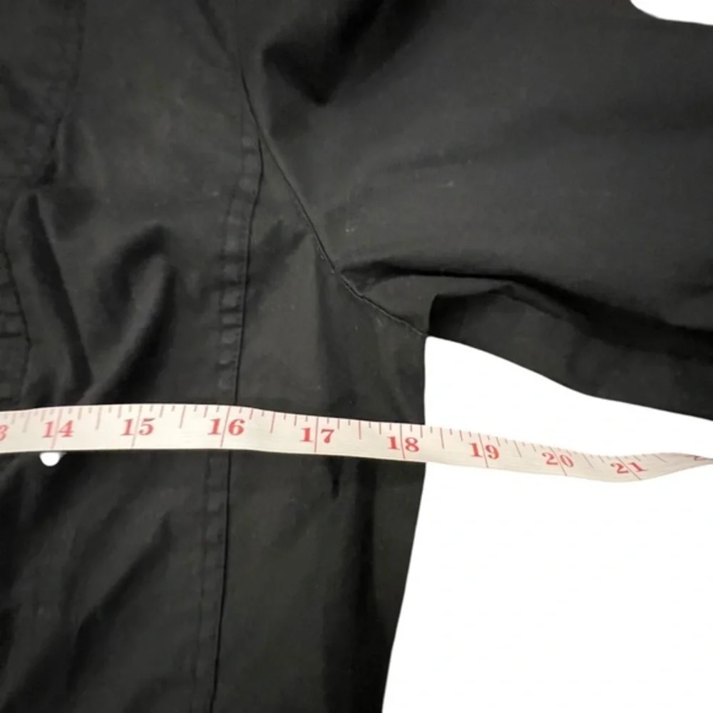 Talbots Military Jacket Women’s Size 6 Stretch Black Twill Long Sleeve Button Up